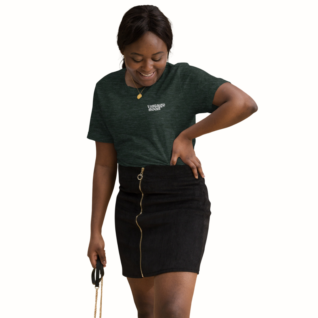 T-shirt brodé midi vintage