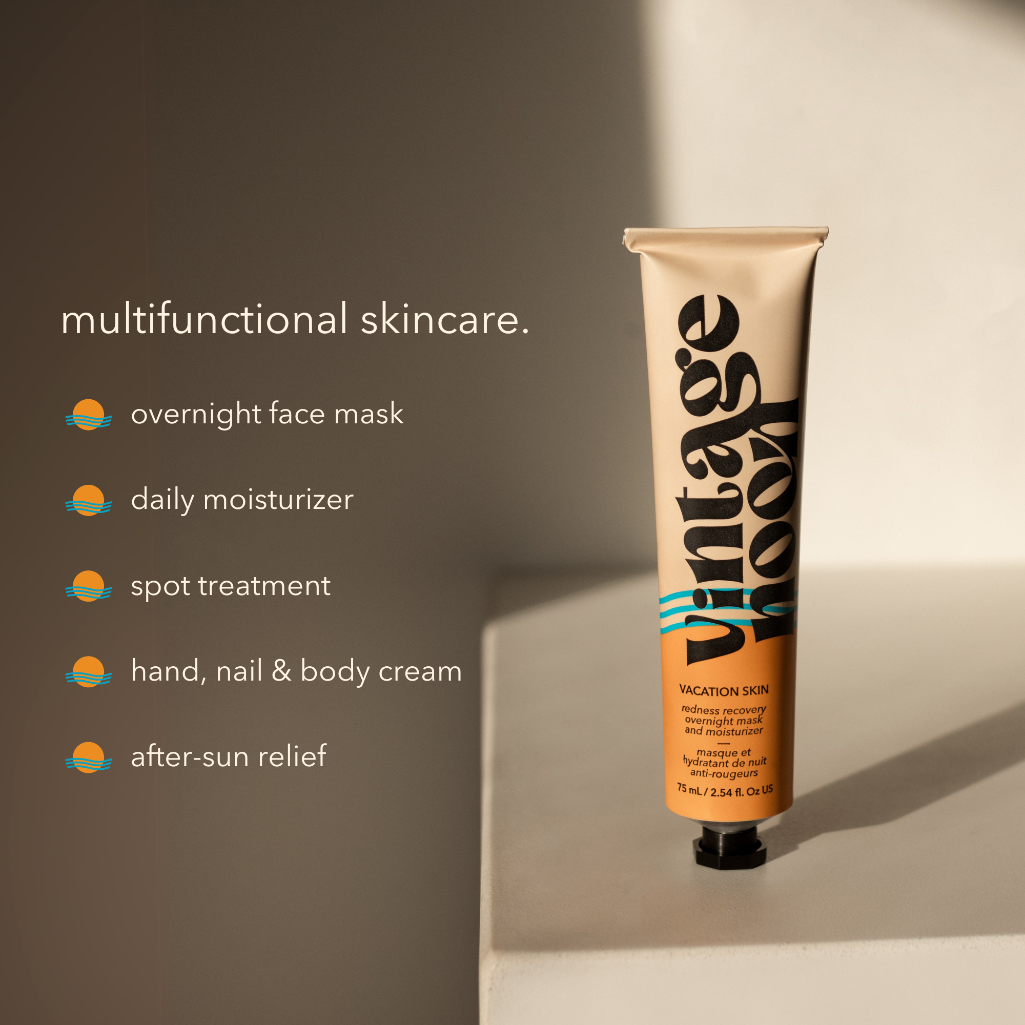 Vacation Skin gift set styled for calming sensitive-skin skincare