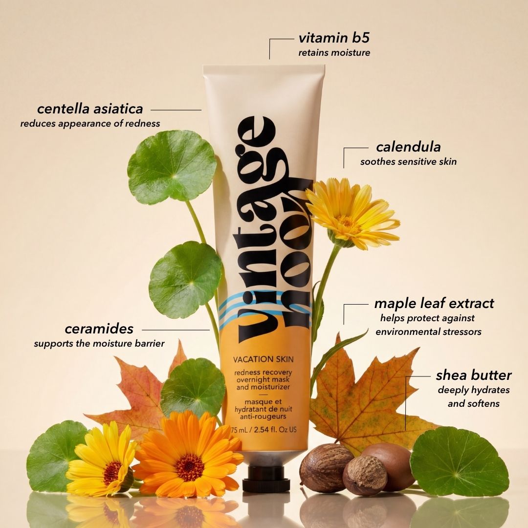 Vacation Skin Redness Recovery Overnight Mask and Moisturizer