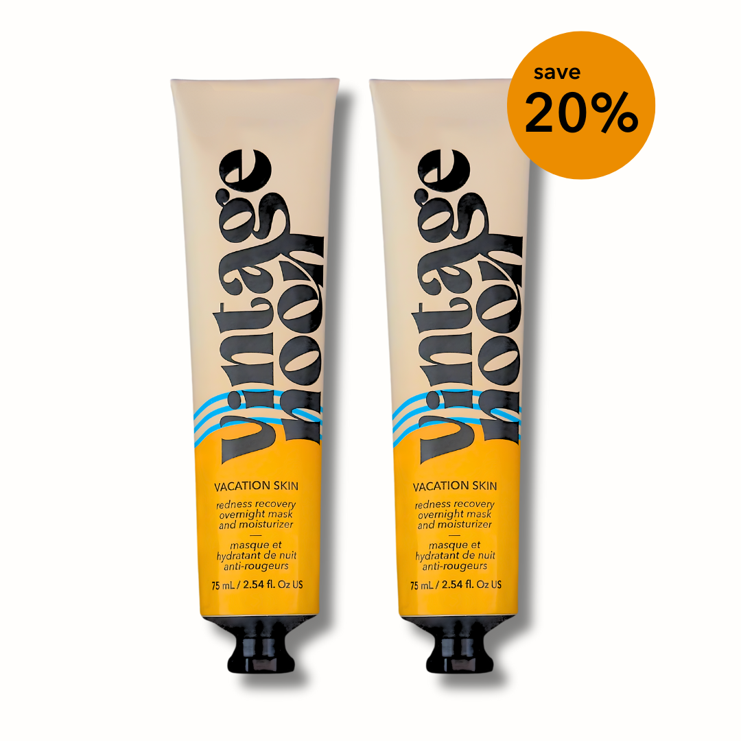 Vacation Skin Redness Recovery Overnight Mask and Moisturizer Bundle